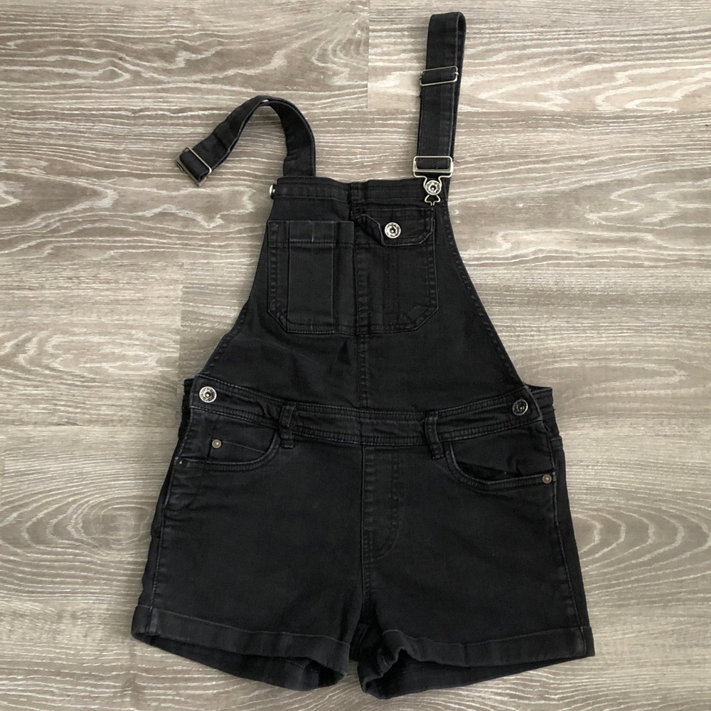 Ardene Black Denim Overall Shorts